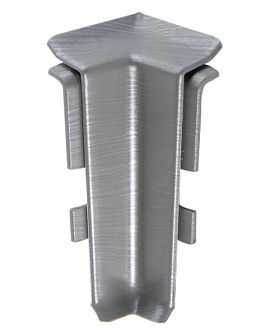 Алюминиевый угол внутренний для алюминиевого плинтуса Русский профиль 100 мм, серебро